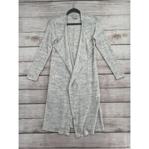 Saturday Sunday Anthropologie Open Front Knit Cardigan Womens Small White Gray